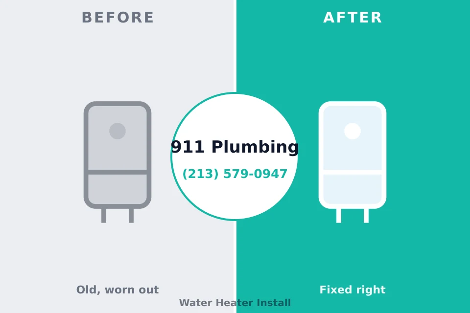 Before and after: plumbing repair Westmont, NJ